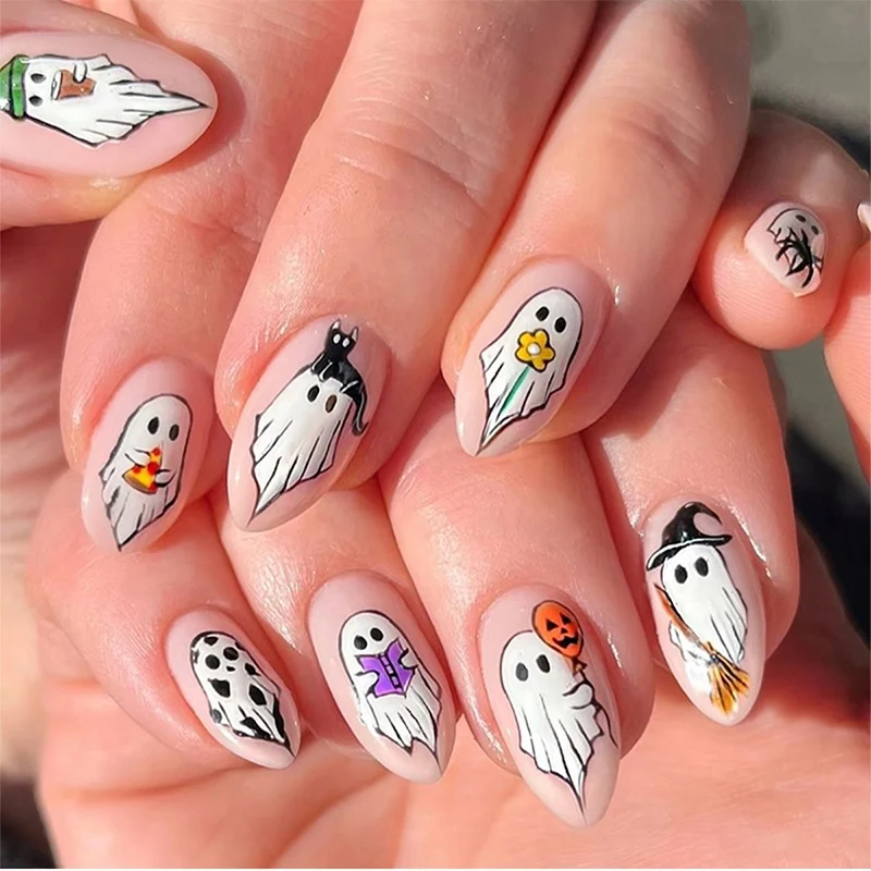 Kreatives Kunstnagelset mit Halloween-Motiven Brehn
