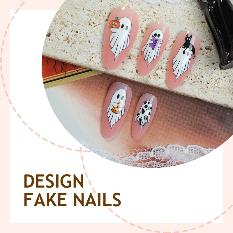 Kreatives Kunstnagelset mit Halloween-Motiven Brehn