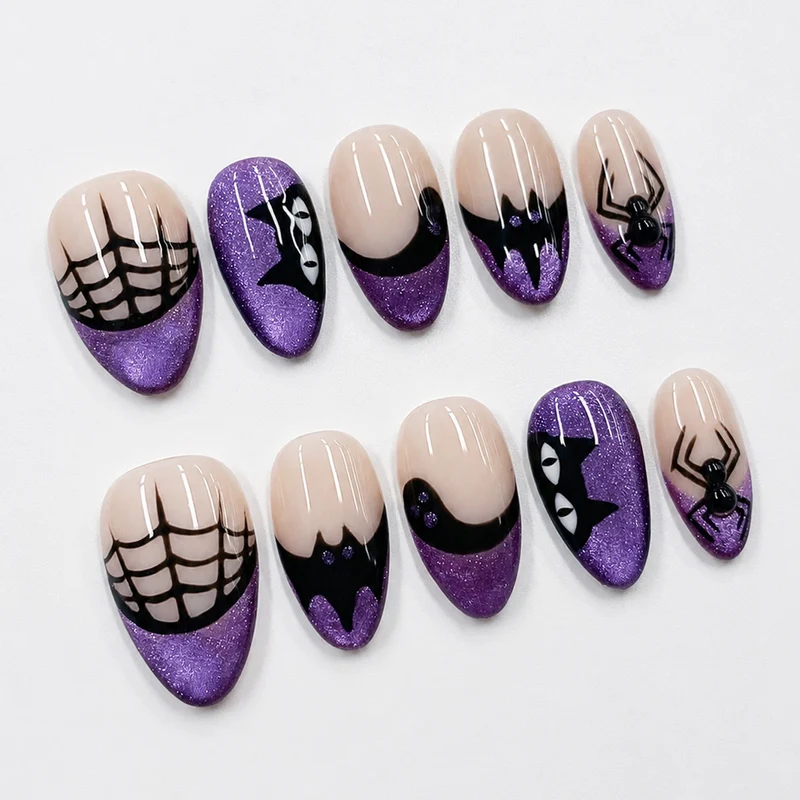 Kreatives Kunstnagelset mit Halloween-Motiven Brehn