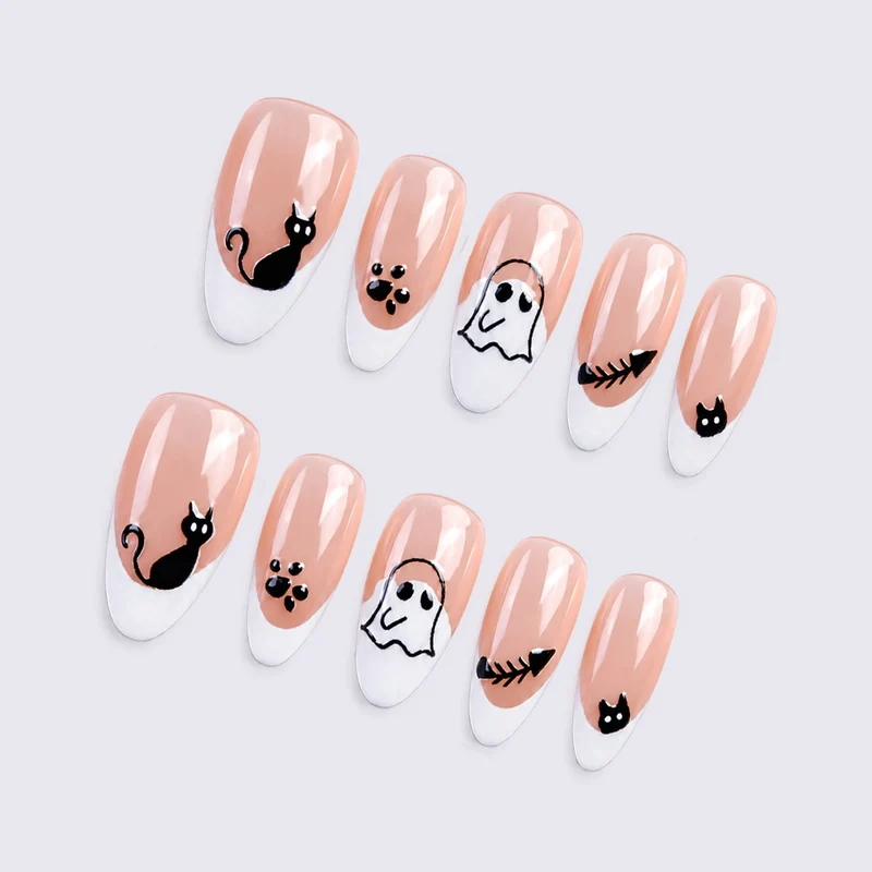 Kreatives Kunstnagelset mit Halloween-Motiven Brehn