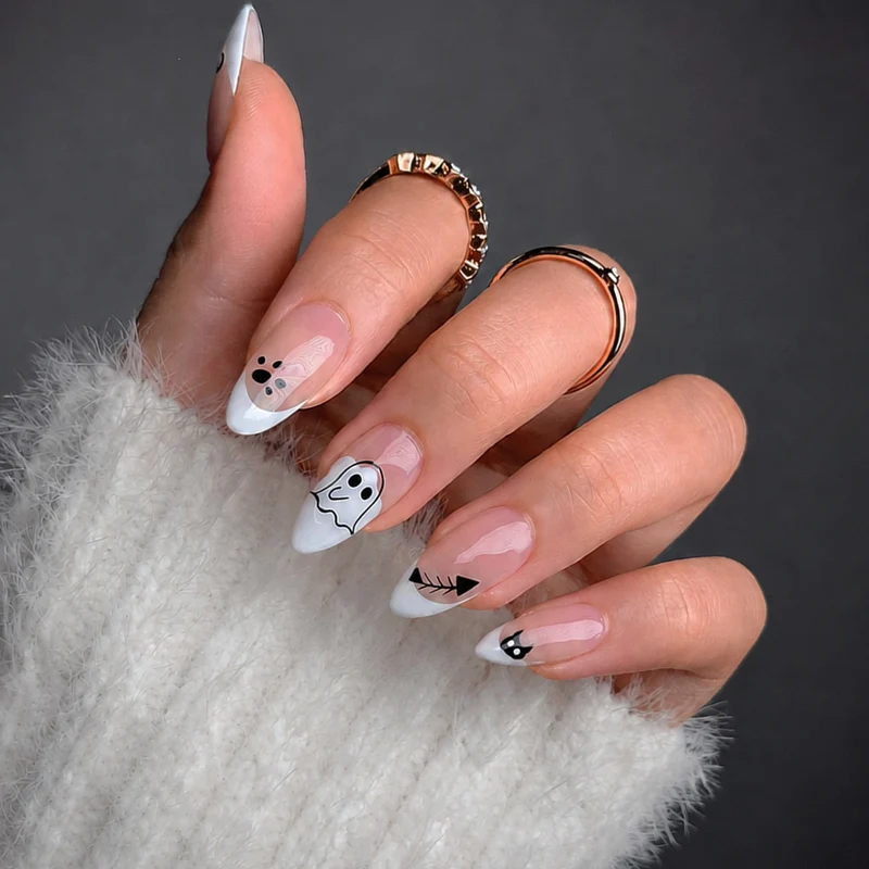 Kreatives Kunstnagelset mit Halloween-Motiven Brehn