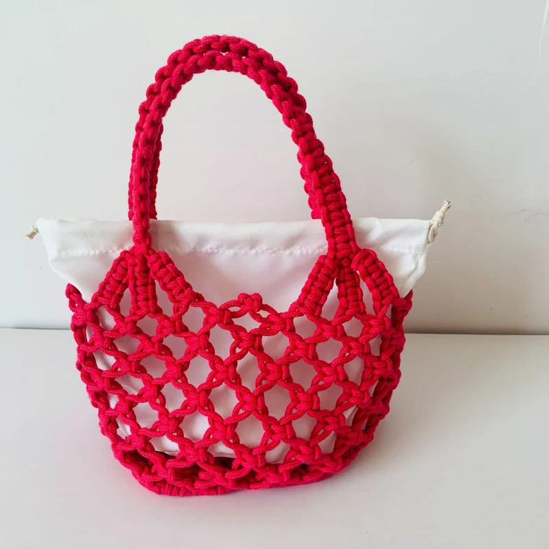 Handgeknüpfte Tote Bag mit innerem Kordelzugverschluss Skanto