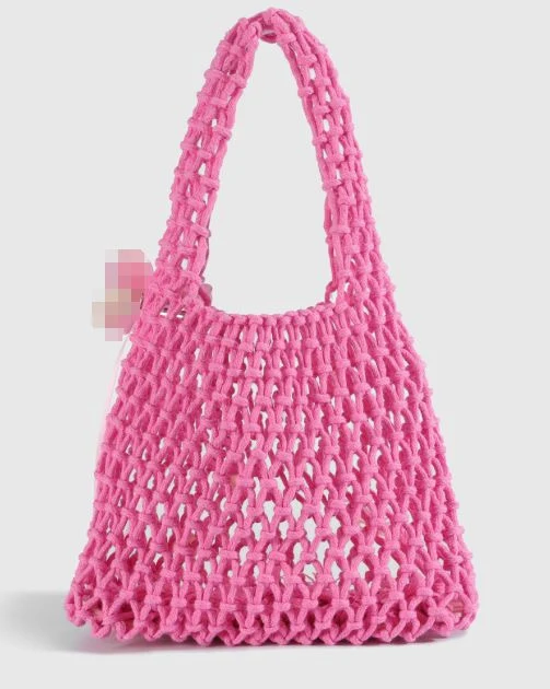 Handgeknüpfte Tote Bag aus Naturbaumwolle Skanto