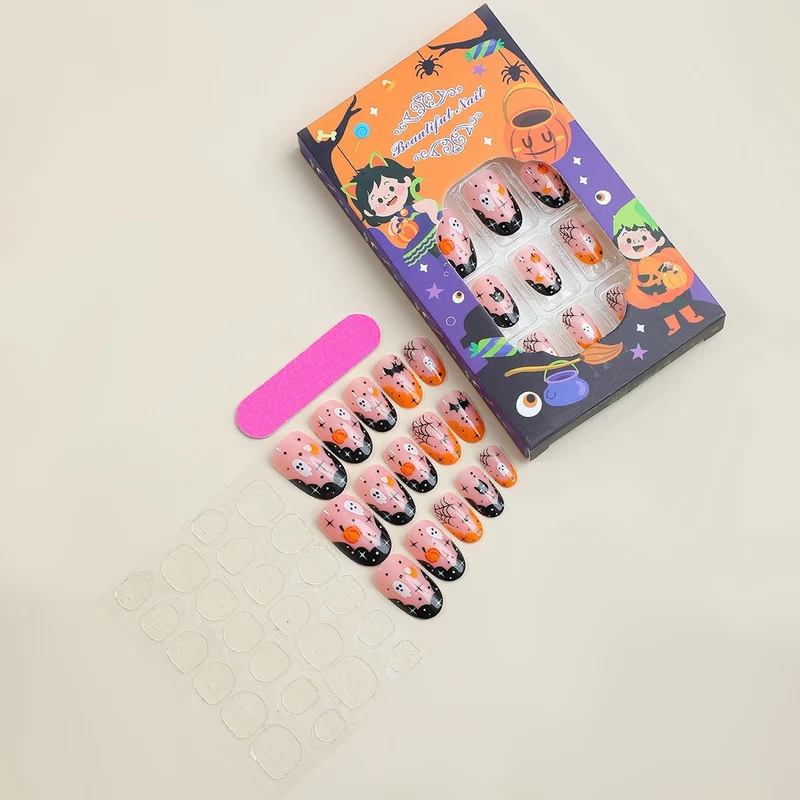 Künstliche Kunstnägel mit gruseligen Halloween-Motiven Brehn