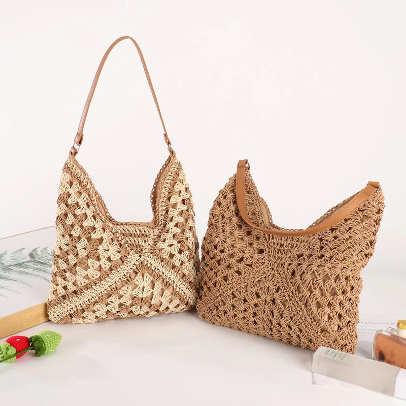 Handgefertigte Makramee-Schultertasche im stilvollen Design Skanto