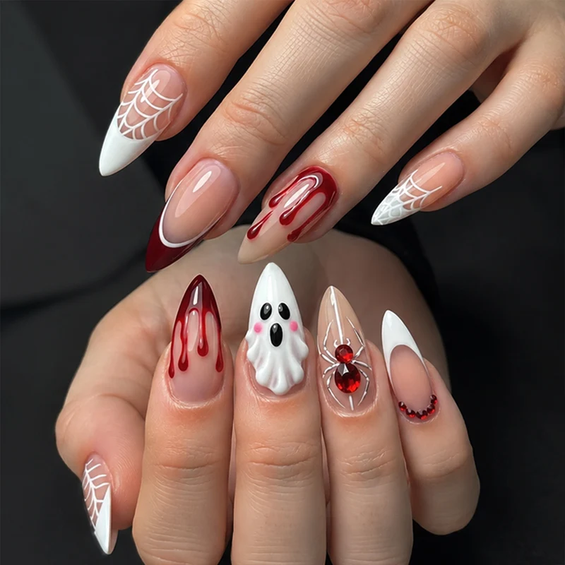 Halloween inspiriertes Kunstnagelset Brehn