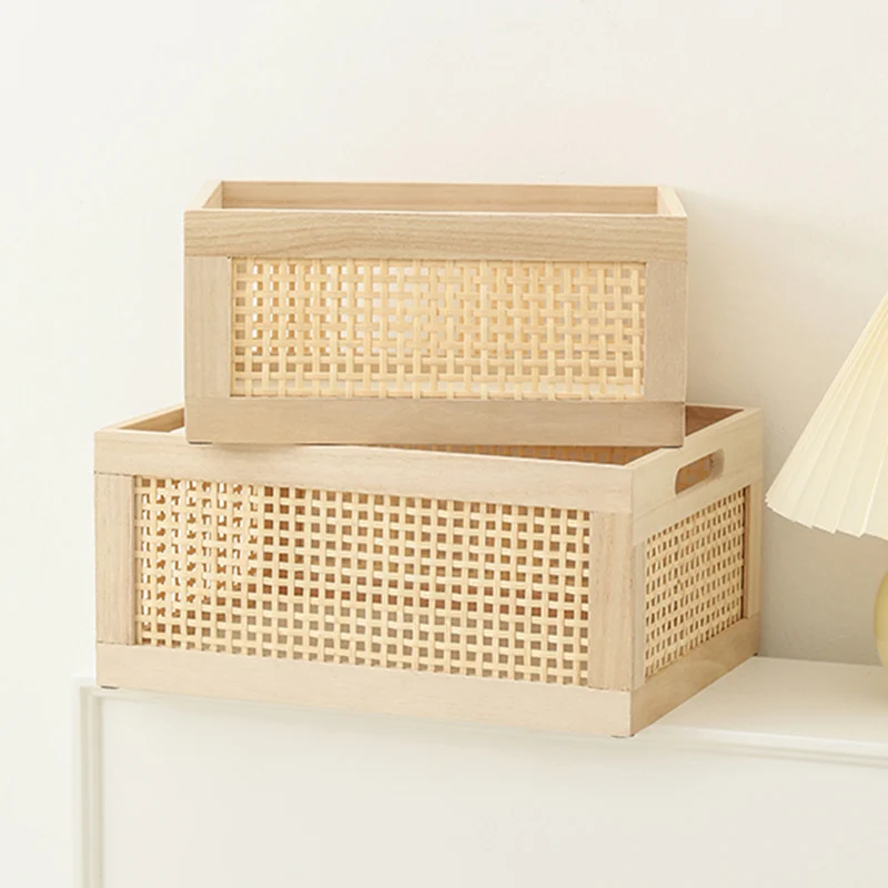 Natürliche Holzlagerbox Karnz