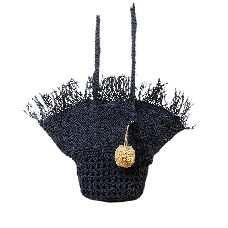 Elegante Korbtasche mit Fransen-Design Skanto