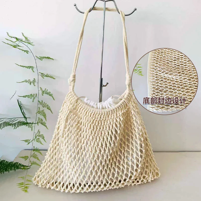 Mesh-Strandtasche mit verstellbarem Kordelzug Skanto
