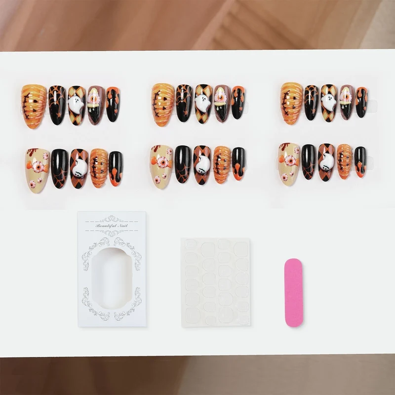 Kreatives Kunstnagelset mit einzigartigen Halloween-Motiven Brehn