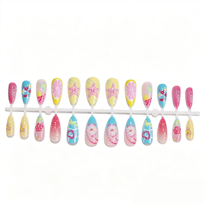 Kreatives Kunstnagelset mit bunten Sommermotiven Brehn