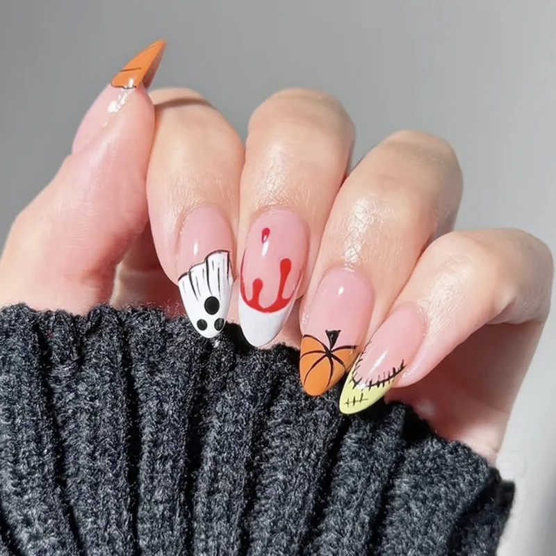 Kreatives Kunstnagelset mit Basketball-Design Brehn