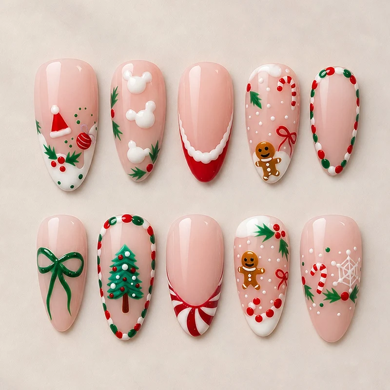 Kreatives Kunstnagelset für festliche Anlässe Brehn