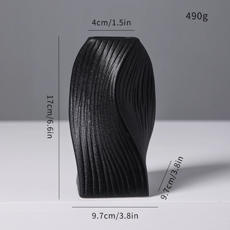 Moderne abstrakte skulpturale Vase Brehn