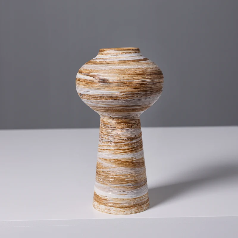 Künstlerische Spiraldesign Keramikvase Brehn