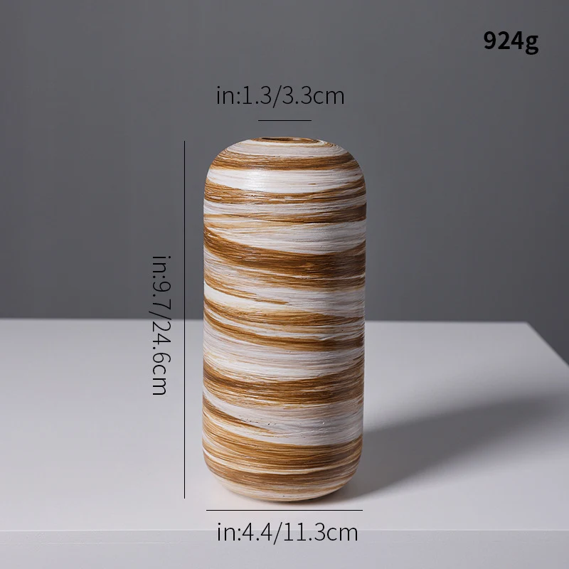 Künstlerische Spiraldesign Keramikvase Brehn