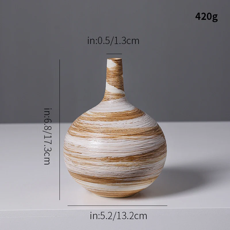 Künstlerische Spiraldesign Keramikvase Brehn