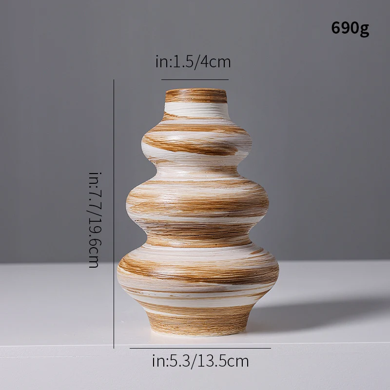 Künstlerische Spiraldesign Keramikvase Brehn