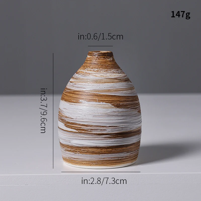 Künstlerische Spiraldesign Keramikvase Brehn