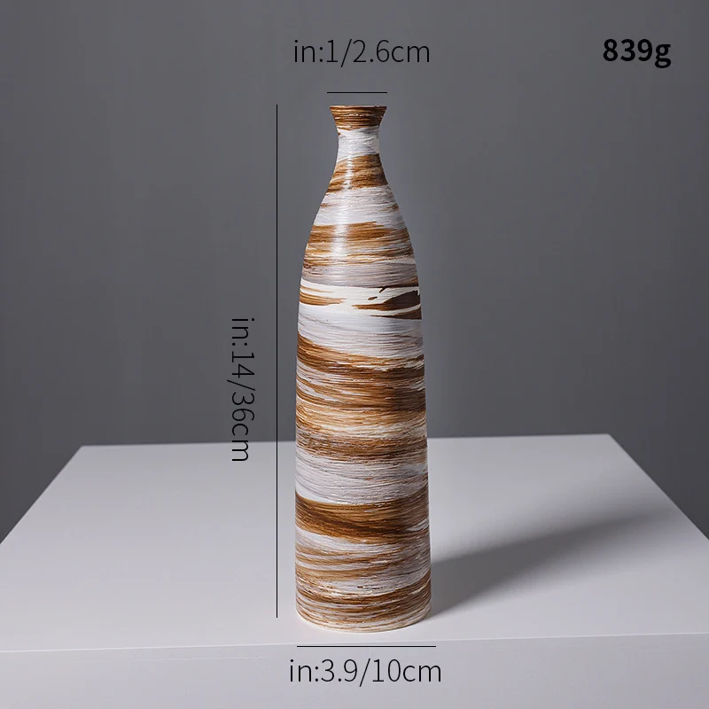 Künstlerische Spiraldesign Keramikvase Brehn