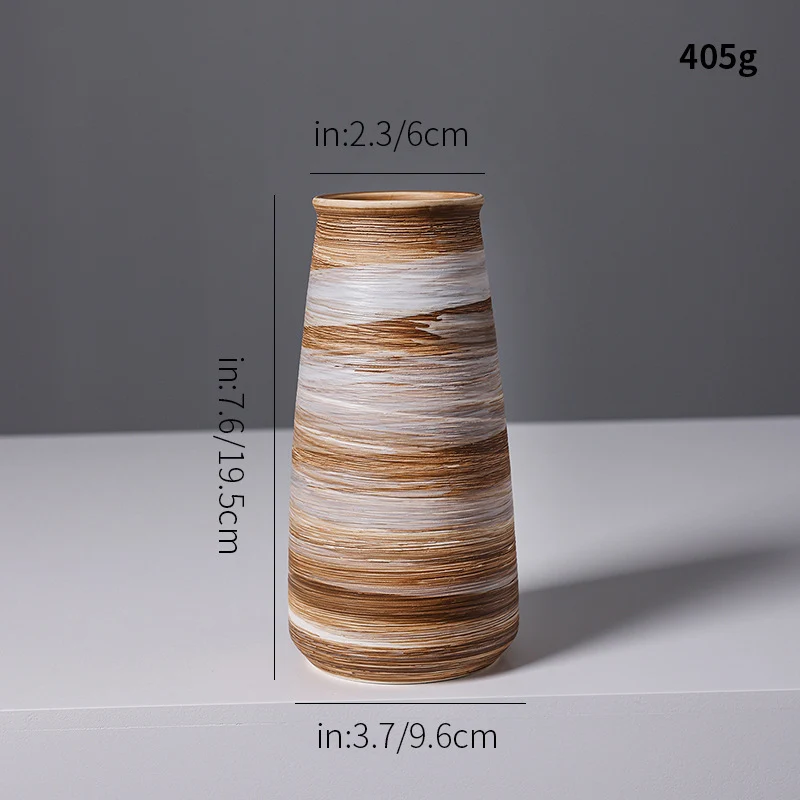 Künstlerische Spiraldesign Keramikvase Brehn