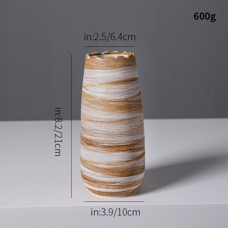Künstlerische Spiraldesign Keramikvase Brehn