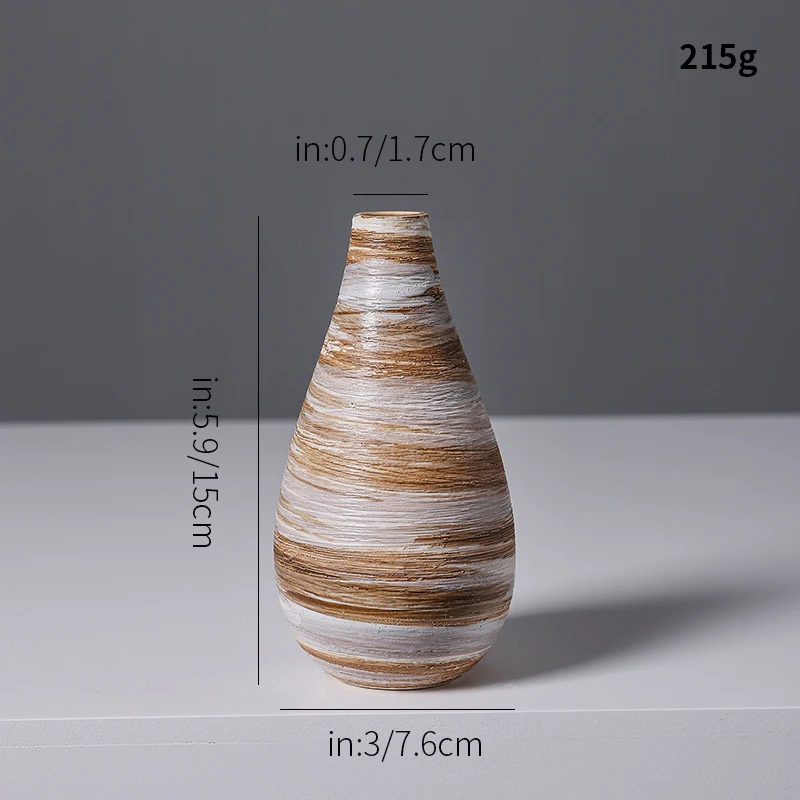 Künstlerische Spiraldesign Keramikvase Brehn