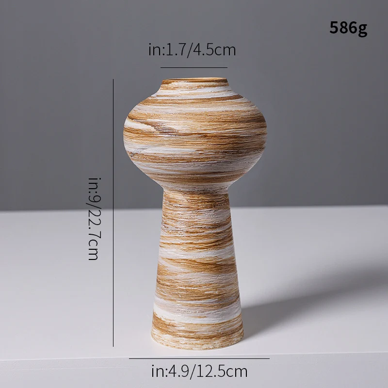 Künstlerische Spiraldesign Keramikvase Brehn