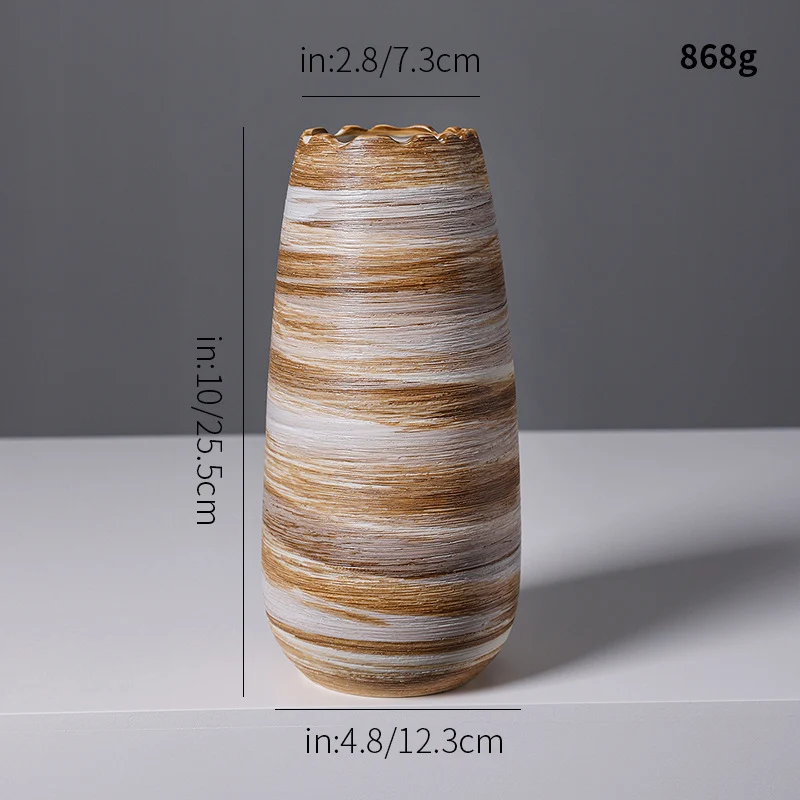 Künstlerische Spiraldesign Keramikvase Brehn