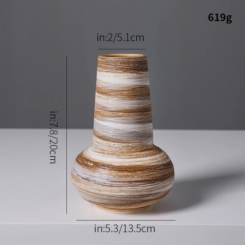 Künstlerische Spiraldesign Keramikvase Brehn
