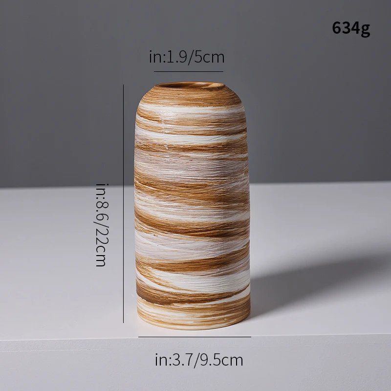 Künstlerische Spiraldesign Keramikvase Brehn