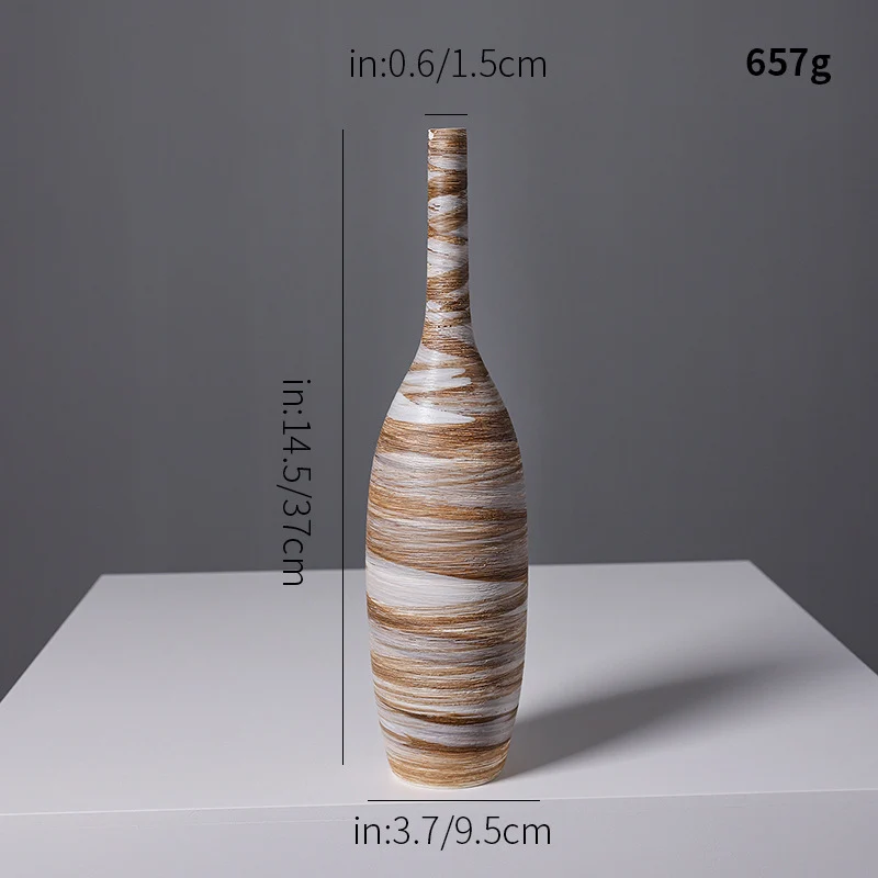 Künstlerische Spiraldesign Keramikvase Brehn