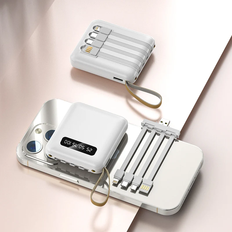 Multifunktionale Powerbank mit integriertem Kabel Skanto