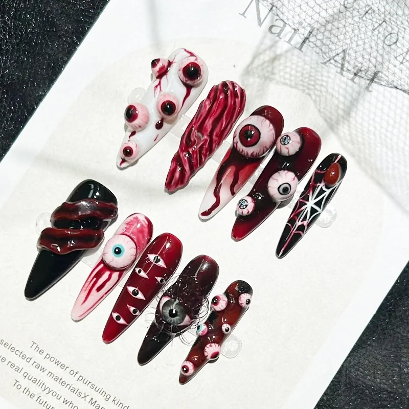 Kreatives Halloween Kunstnagelset Brehn