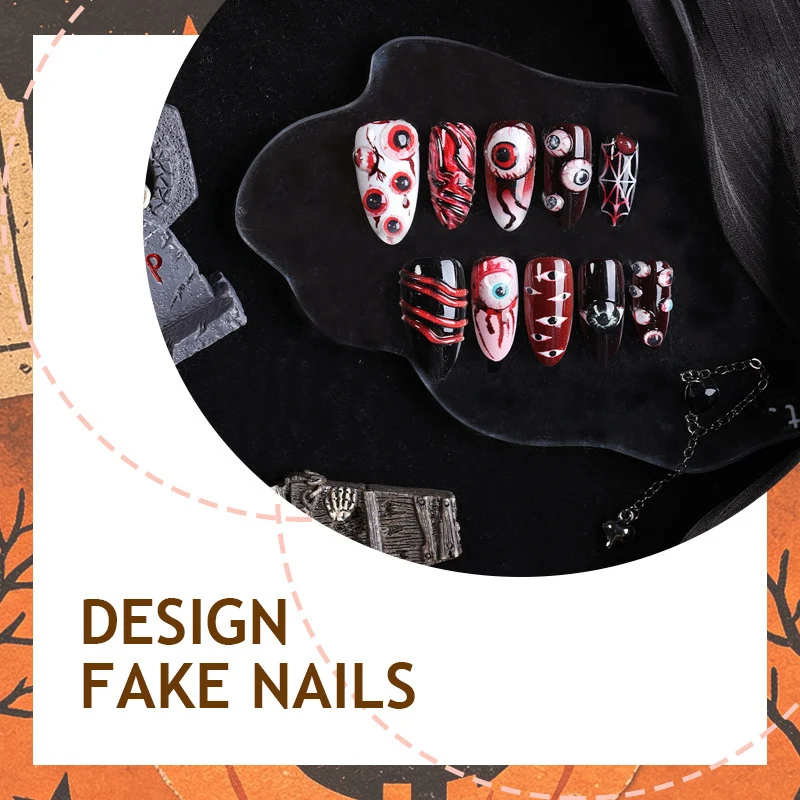 Kreatives Halloween Kunstnagelset Brehn