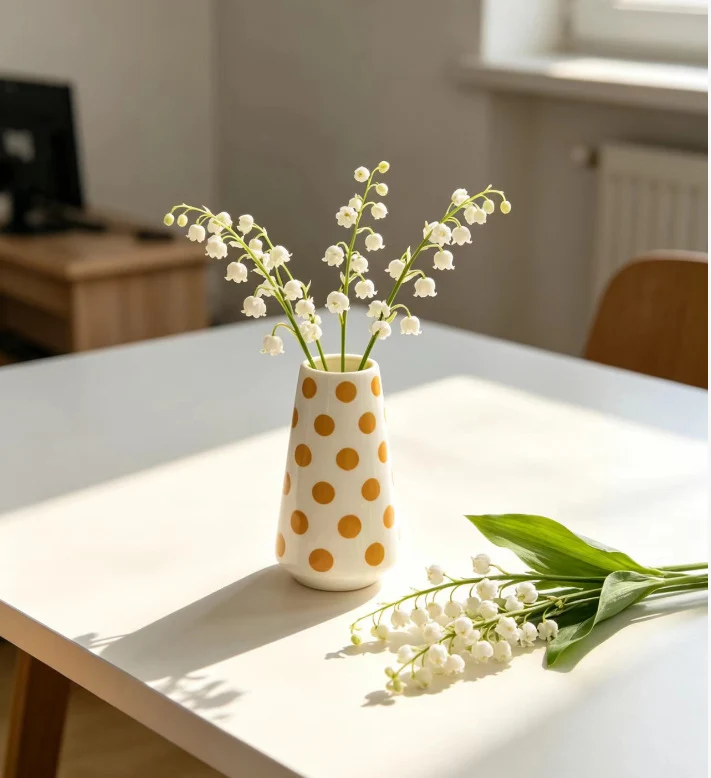Moderne gepunktete Keramikvase Brehn