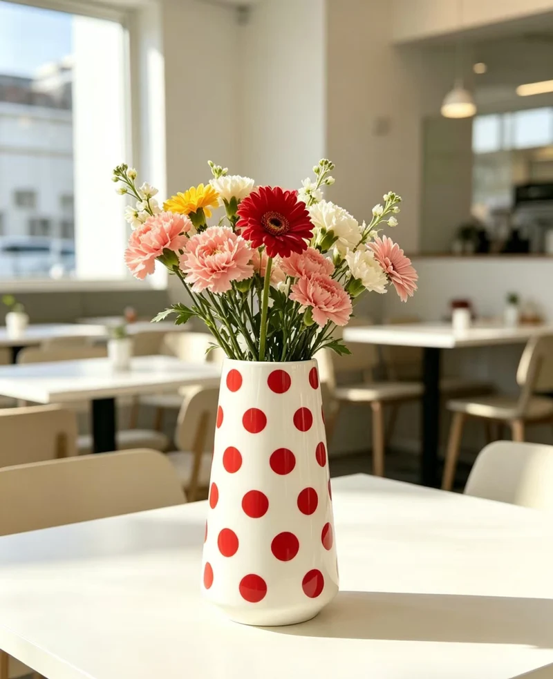 Moderne gepunktete Keramikvase Brehn