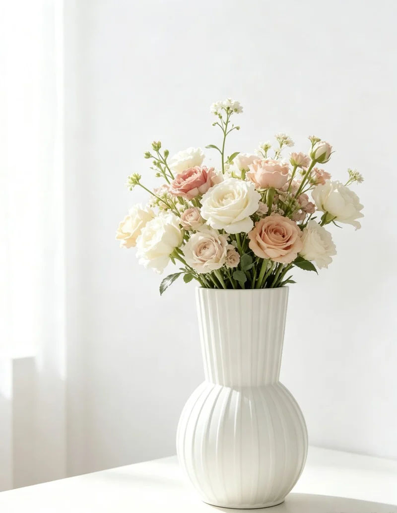 Elegantes Blumenarrangement Vase Brehn
