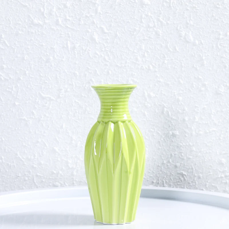 Modern gerippten Keramik Blumenvasen Brehn