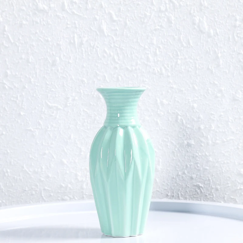 Modern gerippten Keramik Blumenvasen Brehn
