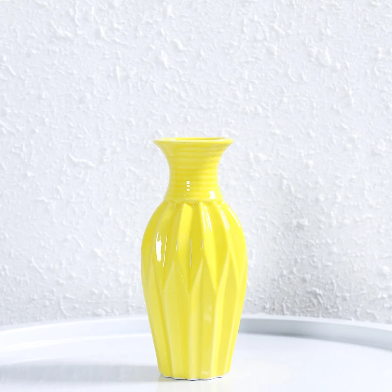 Modern gerippten Keramik Blumenvasen Brehn