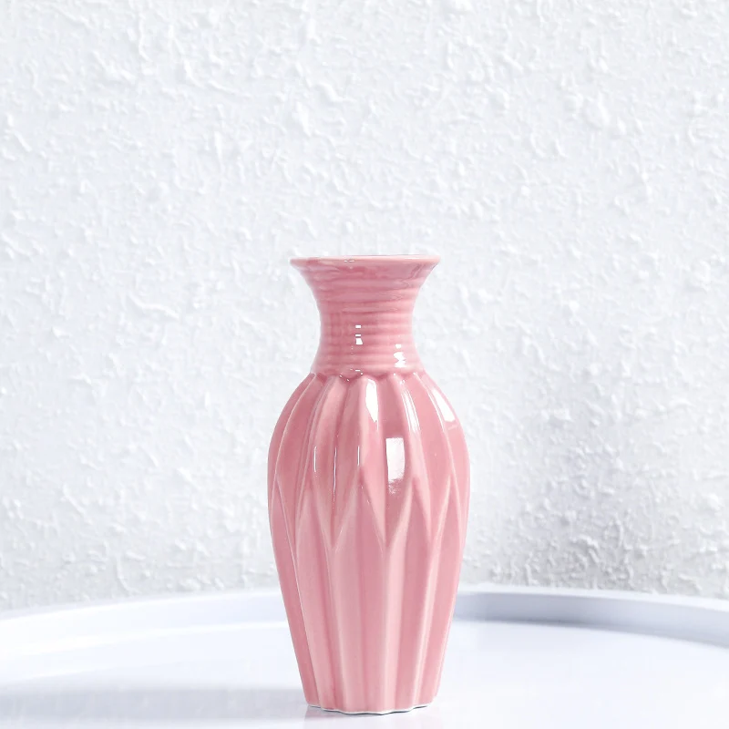 Modern gerippten Keramik Blumenvasen Brehn
