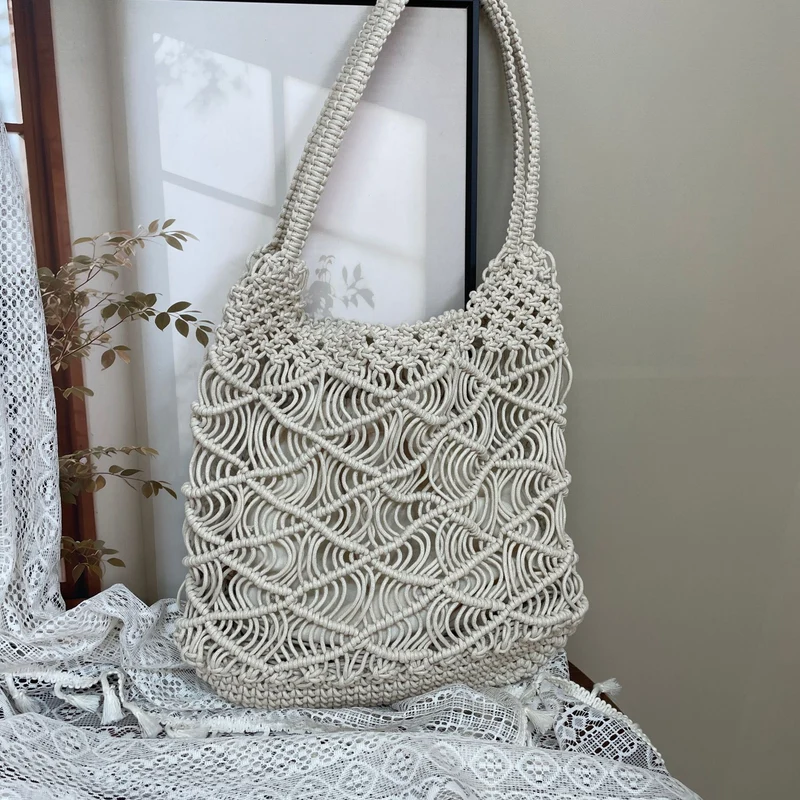 Stylische Makramee-Tasche Skanto