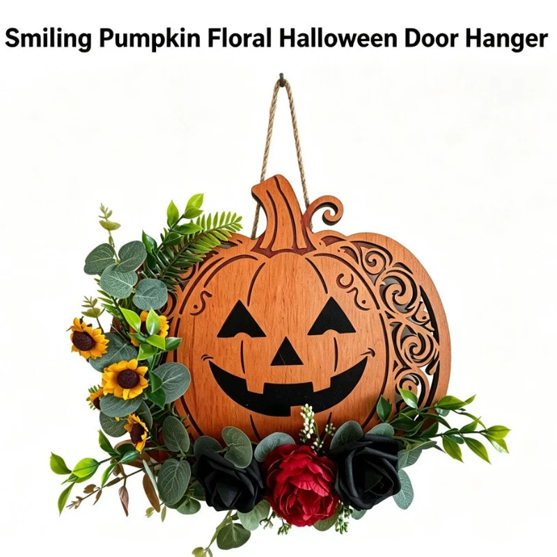 Floral Pumpkin Türhänger