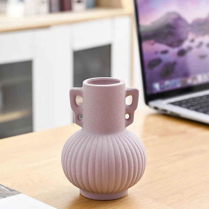 Texturierte dekorative Keramikblumenvase Brehn