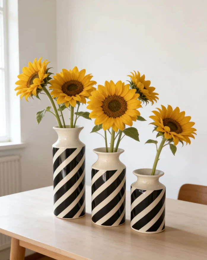 Dekorative Feder Druck Vase Brehn