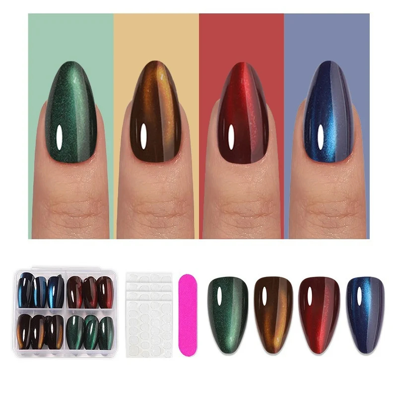 Elegantes Kunstnagelset mit Hochglanz und spitzen Design Brehn