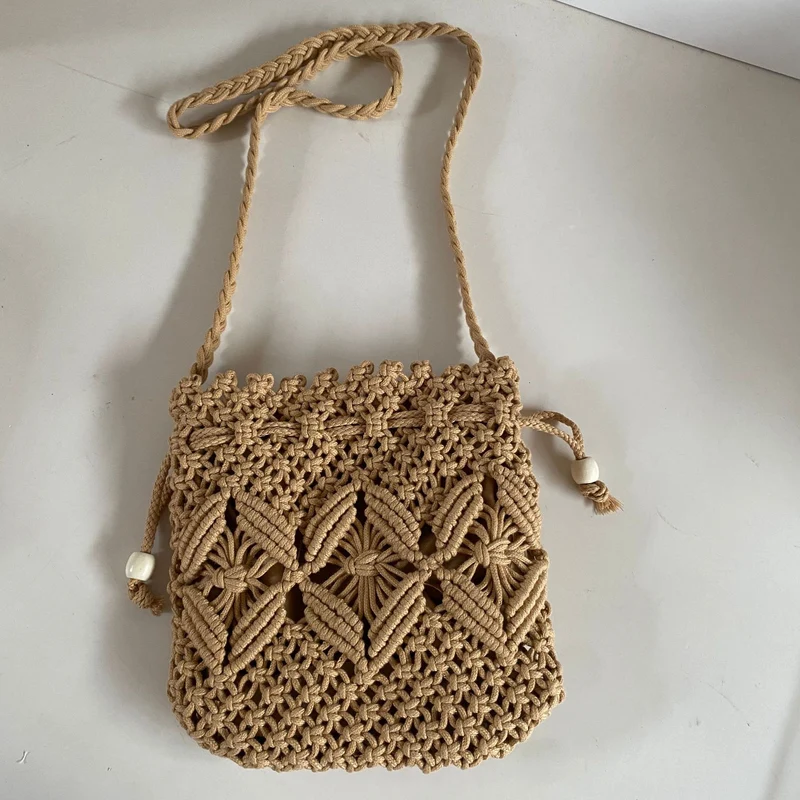 Makramee-Umhängetasche mit detailreichem Muster Skanto