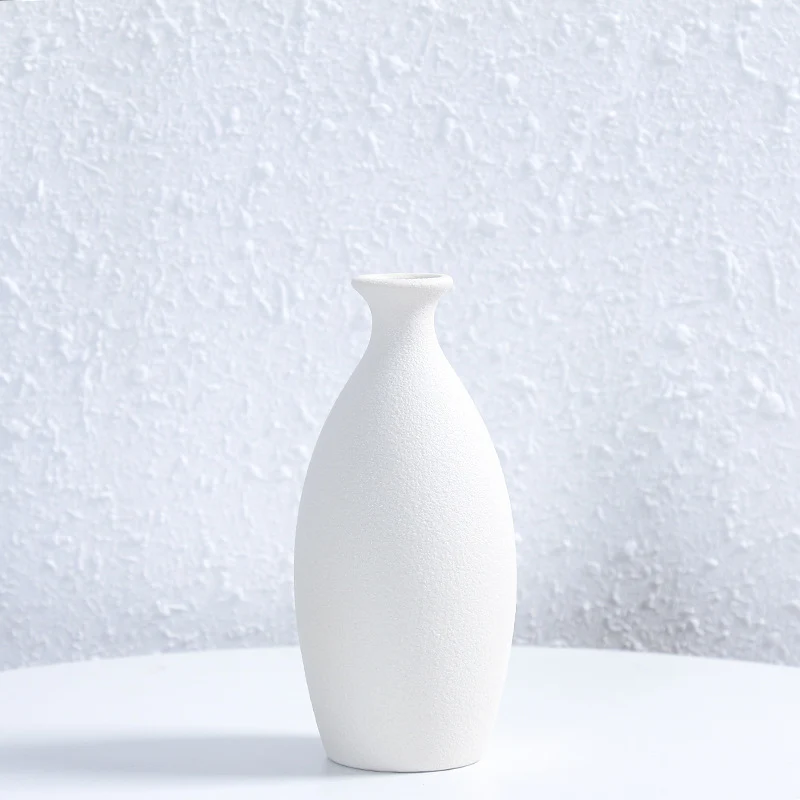 Minimalistischer Texturierter Keramik Blumen Vase Brehn