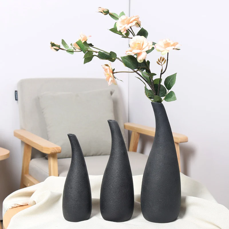 Elegante Keramik Blumenvasen Set Brehn